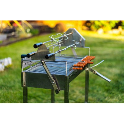 Maxking 3641 Stainless Steel rotisserie Barbecue side skewers view