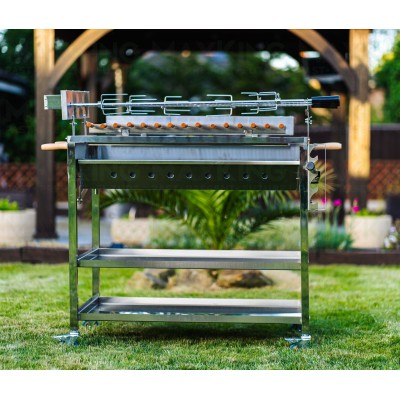 Large Maxking 1129 Stainless steel Charcoal Barbecue main front view