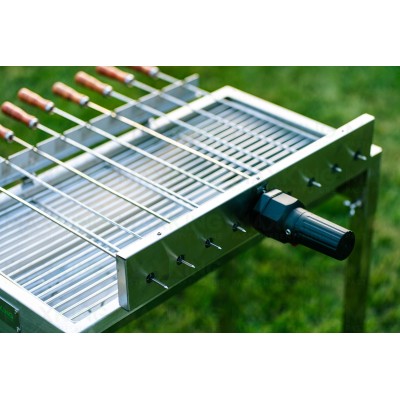Maxking 6262 small Stainless Steel Barbecue back side view