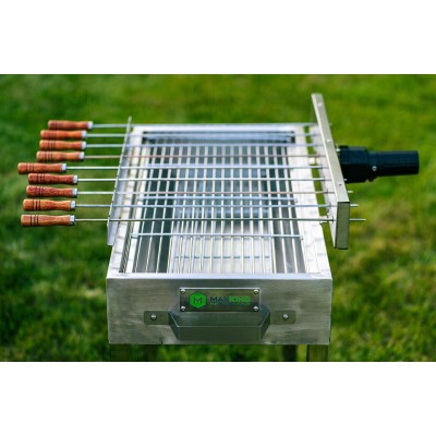 Maxking 6262 small Stainless Steel Barbecue side view